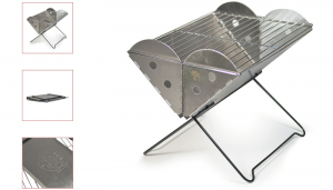 The Flatpack portable grill is ideal for both camping and the back yard or terrace.