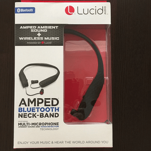 These LucidAMPED Bluetooth earbuds let you choose the level of sound from your audio source as well as from the environment around you. You can event amplify the sounds around you - excellent for birders!