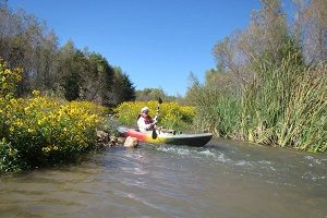 This is me coming out of a rapids. Look at those flowers!