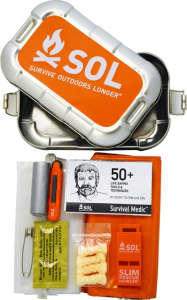 SOL= Survive Outdoors Longer. They have a variety of excellent survival kits tailored for your needs.