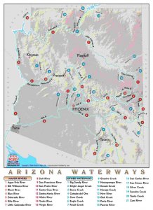 Arizona Rivers Map Courtesy Of Wide World Of Maps